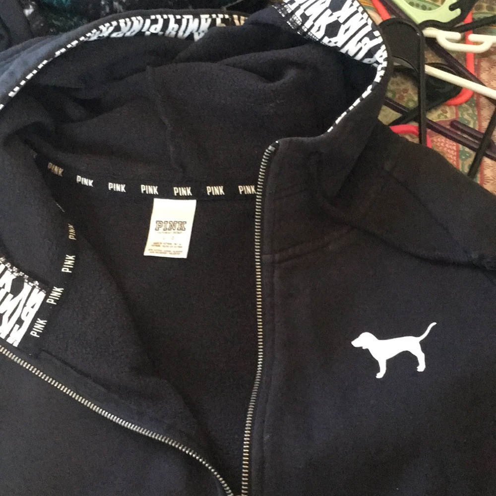 Black VSP zip up hoodie